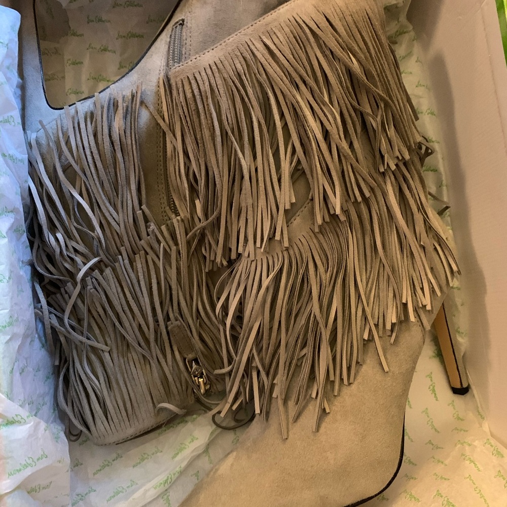 Sam Edelman Belinda Fringe Pointed Toe Boot w/box - Picture 4 of 8